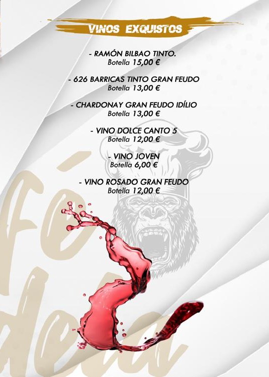 El Café de Tudela carta